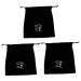 PLAFOPE 3 Pcs Hair Dryer Storage Bag Makeup Bag for Purse Hairdryer Bag Purse Organizer Bags Black Flannel