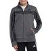 adidas Boy's Heather Colorblock Tricot Jacket Gray Large
