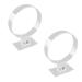 lasenersm 2 Pieces Clear Acrylic Headband Display Stand Single Headband Holder Hairband Display Stand Hair Hoop Holder Acrylic Headband Organizer  Transparent