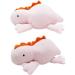 Eamve 40cm Weighted Anxiety Dinosaur Plush Toy Throw Pillow - 1 lb Soft Weighted Stuffed Animal Doll for Kids - Dinosaur Plush Figure Gift - Pink - Buy Online on SooperMarket.com