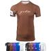 Gold BJJ Foundation Rash Guard - Ranked No-Gi and Gi Jiu Jitsu Rashguard Brown (Short Sleeve) X-Large