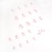 Justotry 24 Pcs Milky Swirl Almond Short False Nails - Trendy Pink French Press On Nails with Nail Glue - Wavy Oval Medium Stick On Nails for Women - Buy Online on SooperMarket.com