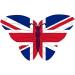 24 Edible Pre-Cut Wafer Butterfly Cake Toppers: Union Jack - Buy Online on SooperMarket.com