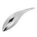 Cabilock Supplies Plastic Cm Plating Accessories DIY Wall Surface Decor Abs Silver Fish Abstract Mirror 13x3 cm Silver