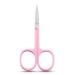 YSJJZRL 2 Pcs Professional Grooming Scissors - Eyebrow Scissors - Small Curved Stainless Steel Manicure & Beauty Scissor (Pink)