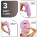 Curly Girl Microfiber Hair Towel with Strap - Fast Drying Anti-Frizz Waffle Design for Curly Hair - Lavender - Buy Online on SooperMarket.com