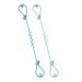 Vicloon Silicone Toy Clip 2Pcs Toy Safety Straps Food Grade Silicone Pacifier Clips Sippy Cup Strap Adjustable Stroller Pacifier Strap Hanging Toys Baby Toy Anti Drop Chain Blue/Green