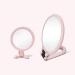 BLASHRD 10X Handheld Magnifier Double Sided Folding Makeup Mirror Portable Handheld Mirror with Adjustable Handle(Pink) - Buy Online on SooperMarket.com