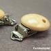 Eco-Friendly Orange Wood Pacifier Clips - Set of 2 | Safe & Stylish Baby Clips for International Shipping - Buy Online on SooperMarket.com