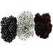Set of 3 Double-Sided Polka Dot & Plain Frilly Ruffle Scrunchies/Garters - Buy Online on SooperMarket.com