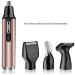 4 in 1 Nose Hair & Eyebrow Trimmer - USB Rechargeable Waterproof Travel-Friendly Razor in Gold - Buy Online on SooperMarket.com