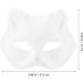 AOKWAWALIY 5pcs White Cat Masks | Blank DIY Halloween & Cosplay Half Face Masks | Perfect Masquerade Party Supplies - Buy Online on SooperMarket.com
