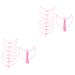 Angoily Eyebrow Tools 6 Sets Eyebrow Aid Specialty Tools Pro Tools Plastic Eyebrow Stencil Four Generations Shaper Modify 12X11X8CMx2pcs Pinkx2pcs