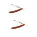 Angoily 2pcs Manual Razor Metal Safe Razor Men Shaver Manual Knife Holder Man Wooden