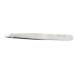 Eyebrow Tweezers with Slant Tip - Portable & Safe Smooth Comb - Silver | International Shipping - Buy Online on SooperMarket.com
