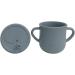 Silicone Sippy Cup for Toddler | Soft Straw Trainer Cup | Handles & Lids | 6 oz Blue - Buy Online on SooperMarket.com