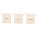 HAPINARY 3pcs Hair Dryer Storage Bag Drawstring Storage Bag Travel Laundry Blow Dryer Pouch Sac Beige Fabric