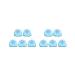 Set of 5pcs Plastic Suction Cup Razor Holder Bathroom Organizer Blue 2 X Set (Blue)