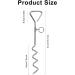 2 X 16" Heavy Duty Ground Spike Stake (41cm) Dog Chains for outside Dog Tie Out Cable Steel Spiral Dog Tether Outdoor Dog Camping Accessories (Stake Only 2 X 41cm) - Buy Online on SooperMarket.com