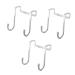 CHILDWEET Stainless Steel Hooks 3pcs Wall Hanger Hooks Key Hanger Wall Clothes Rack Bathroom Hangers Wall Hook Ordinary 7.5X6.5CM Silver