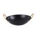 Alipis 1pc Pot Skillet with Lid Cooking Seafoodpot Eggs Frying Pan Double Ear Pan Dog Cookie Shapes Ramen Bowls Cast Iron Pan Mini Pan Camping Heating Pot Stainless Steel Black 30X25X9CM