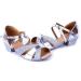 Girls Salsa Dance Shoes - Glitter Latin Tango & Ballroom Shoes for Children | Soft Soles | Size 37 EU | Silver - Buy Online on SooperMarket.com