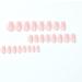 24 PCS White French Tip Press on Nails Pink False Nails | Glossy Square Fake Nails for Women | Full Cover Stick on Nails - A Style - Buy Online on SooperMarket.com