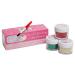 Set of 3 Holly Cupcakes Stunning Sparkly Decorating Glitters with Application Brush: Gold Red and Holly Green