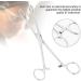 Professional Surgical Steel Sponge Tweezers Stainless Steel Round Mouth Closed Jaw Clamps Tongue Septum Lip-shaped Eyebrows Without Slotted Pliers Body Piercing - Buy Online on SooperMarket.com