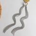 Crystal Long Chain Tassel Hair Clip - Silver | Exaggeration Bling Bling Hairpin for Women & Girls - Buy Online on SooperMarket.com