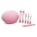 PLAFOPE 1 Set 5 Pcs Eye Brush Premium Makeup Brush Kit Makeup Eyeshadow Cosmetic Beauty Kit Pink