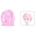 Healeved Curly Hair Sleep Cap Satin Sleeping Cap Wide Side Sleeping Woman Headband Shower Cap Elastic Sleeping Cap Hair Shower Cap Bonnet for Curly Hair Wide Side Hat Soft Hat Girl 1pc Pink