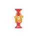 Sevi 83009 Tier wood letters I Impala Antelope door letters for children's rooms learning toys made of wood educational toys for children from 3 years letters sorted yellow / red / green