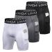 Lixada Men's Elastic Shorts Pants Performance Sports Baselayer Cool Dry Tights Active Workout Underwear Large A-black&grey&white
