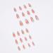 RikView Medium French Fake Nails Almond Green & White Swirls Design - Acrylic Nail Set - Buy Online on SooperMarket.com