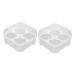 Fridge Egg Container 2pcs Box 4 Grid Egg Storage Box Plastic Pallet Empty Egg Carton re-usable