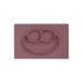 ezpz Happy Mat (Mauve) - 100% Silicone Suction Plate with Built-in Placemat for Toddlers + Preschoolers - Divided Plate - Dishwasher Safe - 24 months+