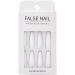 Brishow Long Coffin False Nails - White Ballerina Stick on Nails for Women and Girls - Buy Online on SooperMarket.com