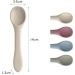 Vicloon 4 Pcs Silicone Baby Spoons - Self-Feeding Weaning Spoons for Kids, Toddlers, Children, Infants - Khaki Series - Buy Online on SooperMarket.com