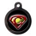 PS Pet Tags - Cute Cat ID Tags - SuperCat Symbol Design - Zinc Alloy Metal - Small (24mm) Personalised On Reverse - Cat Name Address Identity Tag - Made in UK