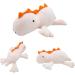 Eamve 40cm Weighted Anxiety Dinosaur Plush Toy Throw Pillow - 1 lb Soft Weighted Stuffed Animal Doll for Kids - Dinosaur Plush Figure Gift - Pink - Buy Online on SooperMarket.com