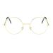Protective glasses children blue light filter glasses without prescription gaming glasses Computer-fat-fold filter glasses false glasses glasses oval z1103z_1-gold unit size