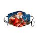 1 Pieces Adults Protect_Cover_Mask Washable Reusable Christmas Print With Filter Pocket Adjustable Earloops (Q)