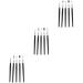 FOYTOKI 15 Pcs Silicone Eyeshadow Brush Make up Sponges Lip Balm Brush Makeup Tool Plastic Handle