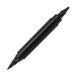 2 in 1 Beard Filler Pen Long Lasting Double Sided Large Black Beard Pen