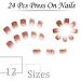 Red Brown Gradient Square Press on Nails - Acrylic Glossy Finish - Full Cover False Nails for Women | R578 - Buy Online on SooperMarket.com