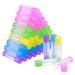 eBoot 50 Pieces Lip Balm Empty Container Clear Tubes with Twist Bottom and Top Cap  3/16 Oz (5.5 ml) (Multicolor)