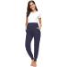 Love2Mi Maternity Women's Casual Lounge Jogging Pants | Stretchy & Comfortable | Navy Blue - Buy Online on SooperMarket.com