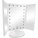 Buy From TV Trifold Makeup Mirror with LED Lights - Portable Vanity Mirror with 10x Magnification - Dimmable Lighted Mirror for Makeup and Grooming - Buy Online on SooperMarket.com