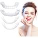 Fake Teeth, 2 PCS Veneers Dentures Socket for Women and Men, Dental Veneers for Temporary Tooth Repair Upper and Lower Jaw, Protect Your Teeth and Regain Confident Smile, Bright White-D